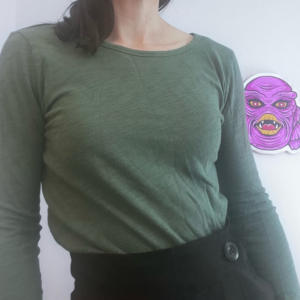 Spring green Gap long-sleeve easy tee